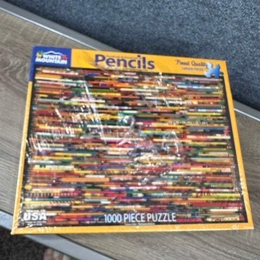 White Mountain Puzzle Pencils 1000 Piece Jigsaw Puzzle 730 Maureen Rupprecht NEW